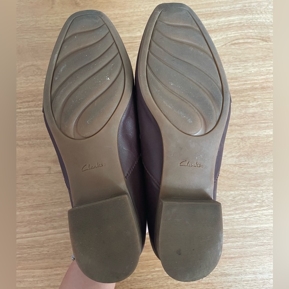 Clarks Juliet Palm burgundy loafer size 8 women’s - Picture 5 of 5